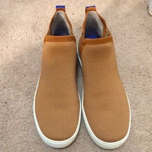 Rothy’s Chelsea boot, fawn color